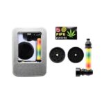 Σετ ATOMIC Rainbow σε μεταλλικό κουτί με τρίφτη καπνου και σίτα