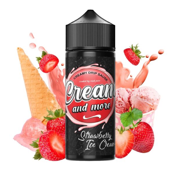 Mad Juice Strawberry Ice Cream+ 120ml