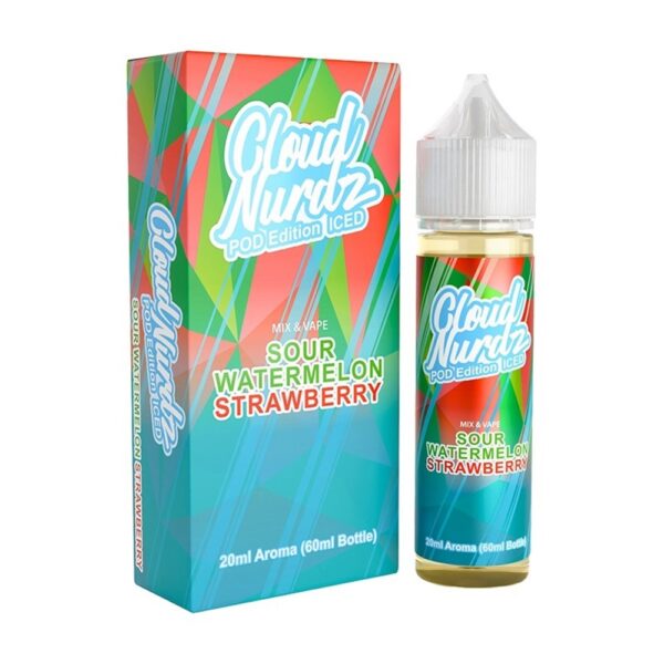 Cloud Nurdz Sour Watermelon Strawberry Pod Edition Iced 60ml