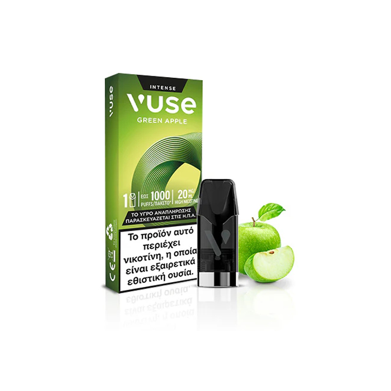 Vuse-Green-Apple-1-Pods Vuse Green Apple Εxtra Έντονη Γεύση 20mg - Image 1