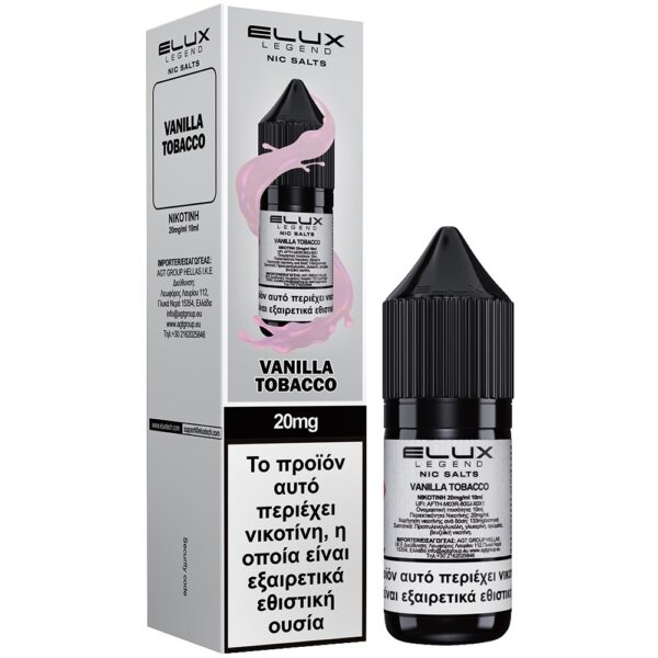 Elux Vanilla Tobacco Salt 20mg 10ml