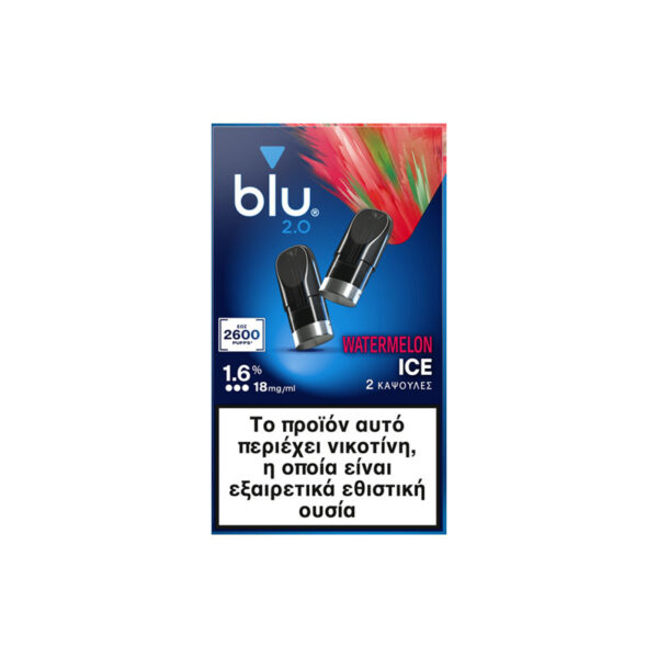 Blu 2.0 Watermelon Ice Pods 1.6% 18mg 1.9ml