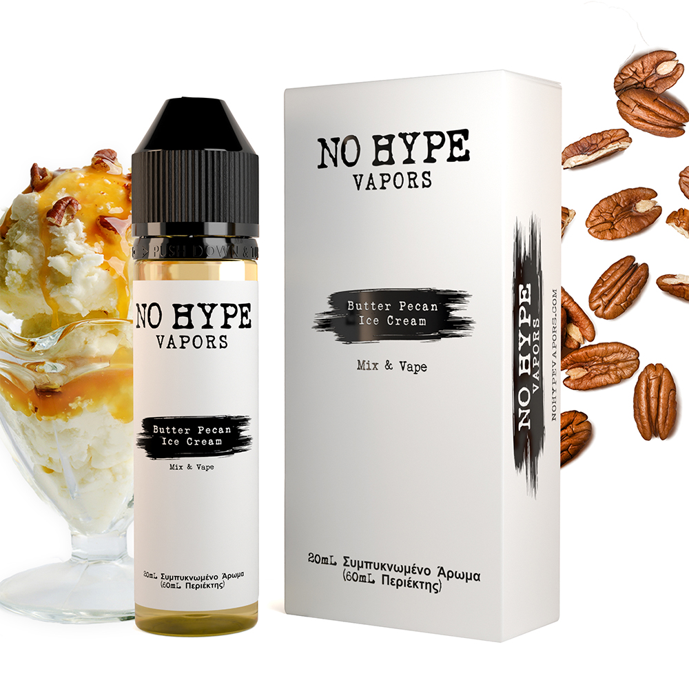 No Hyper Vapors butter pecan ice cream 60ml AGT No Hype Vapors Butter Pecan Ice Cream 60ml - Image 1