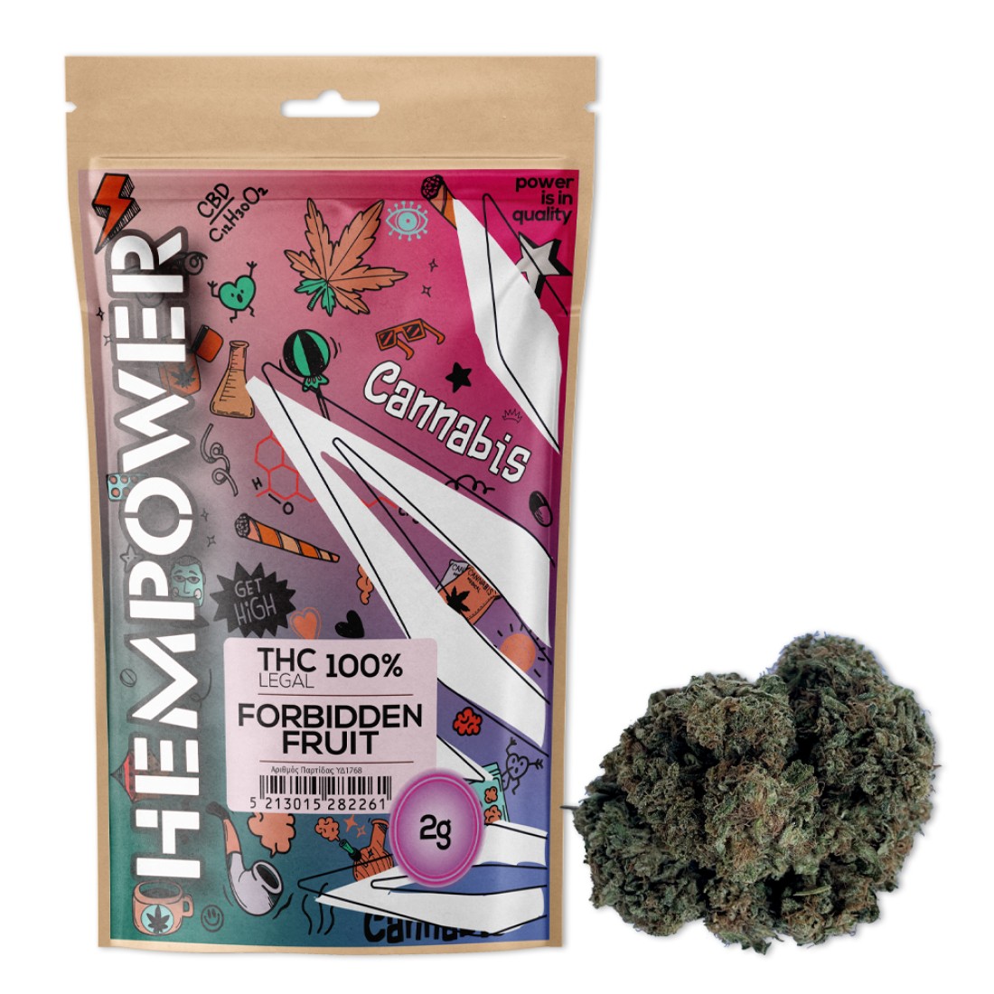 an8os-kannabhs-forbidden-fruit-100-cbd-2g-join club Hempower Ανθός Κάνναβης Forbidden Fruit 100% CBD 2g - Image 1