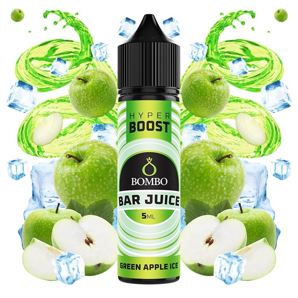 bombo-bar-juice-hyper-boost-green-apple-ice-5ml60ml_join club Bombo Bar Juice Hyper Boost Green Apple Ice 60ml - Image 1