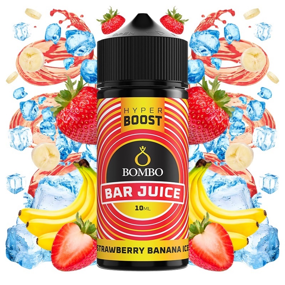 bombo-bar-juice-hyper-boost-strawberry-banana-ice-10ml120ml_join club Bombo Bar Juice Hyper Boost Strawberry Banana Ice 120ml - Image 1